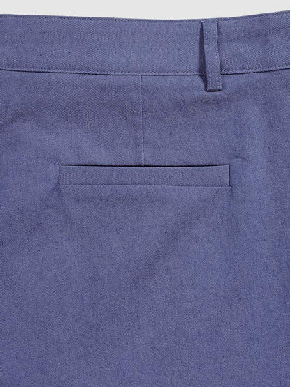 Donkerblauwe Chino Broek Mannen Slim Fit Modieus