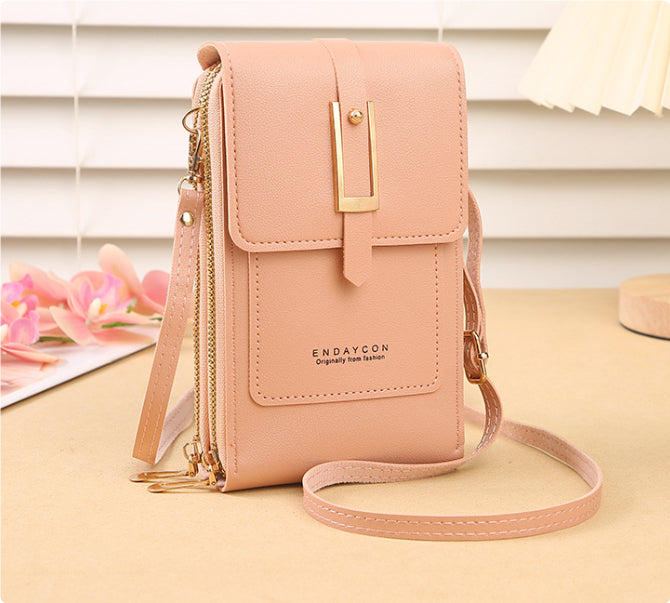 Dames Telefoontas Crossbody met Touchscreen Scherm en Bloemenvormig Ontwerp