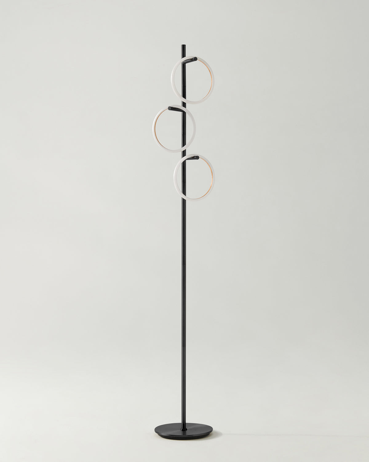 Vloerlamp Ring LED Dimbaar Goud Metaal 3 Lichtkringen Modern