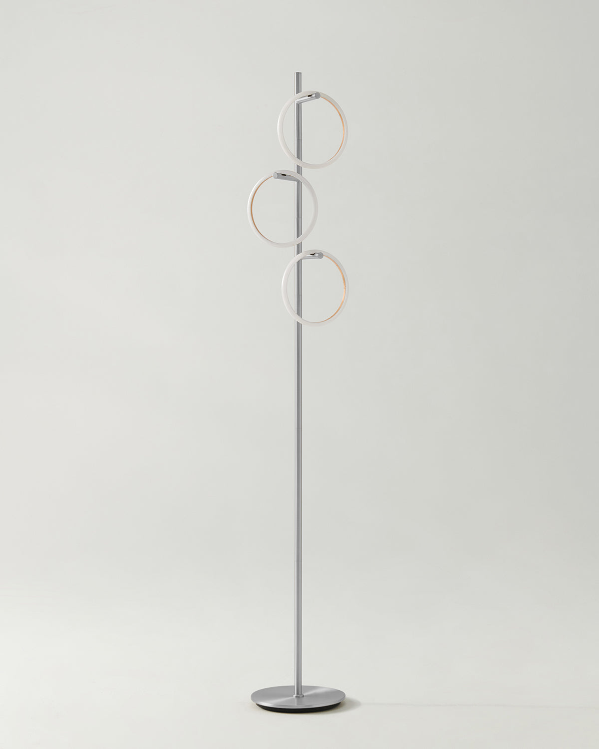 Vloerlamp Ring LED Dimbaar Goud Metaal 3 Lichtkringen Modern