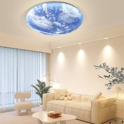 LED Plafondlamp Maanontwerp Hout Acryl Rond 26-48cm Slaapkamer Woonkamer Plafondlamp Maanlamp LED Verlichting Modern Interieur