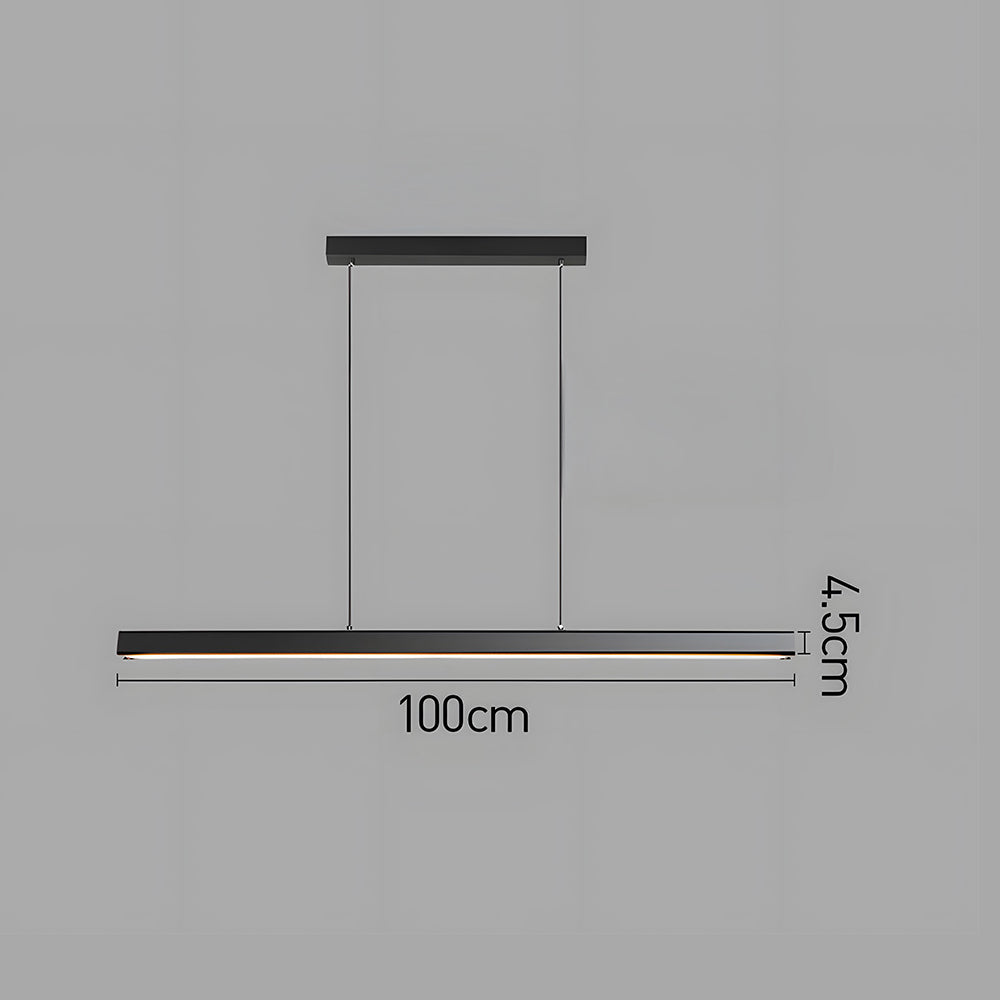 Verumo Hanglamp LED Metaal Zwart Keukeneiland Eettafel Moderne Verlichting Lineaire Hanglamp
