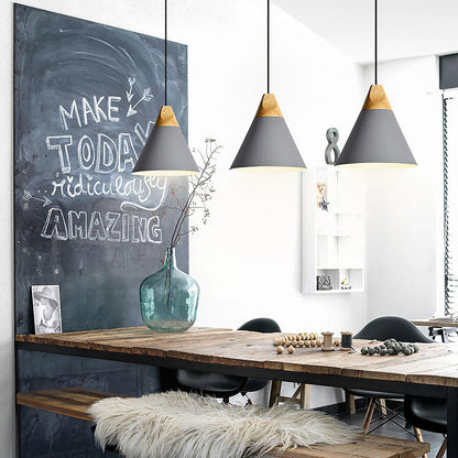 Hanglamp Hout Aluminium E27 Kleurrijk Eetkamer Woonkamer Keuken Designlamp Modern