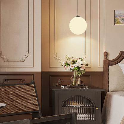 Hanglamp Glas Bol E27 Wit Eettafel Keuken Woonkamer Moderne Verlichting Ronde Hanglamp Minimalistisch Interieur