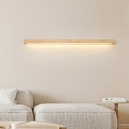 LED Wandlamp Hout Lineair Warm Wit Badkamer Slaapkamer Wandverlichting Modern Minimalistisch Lichtbalk
