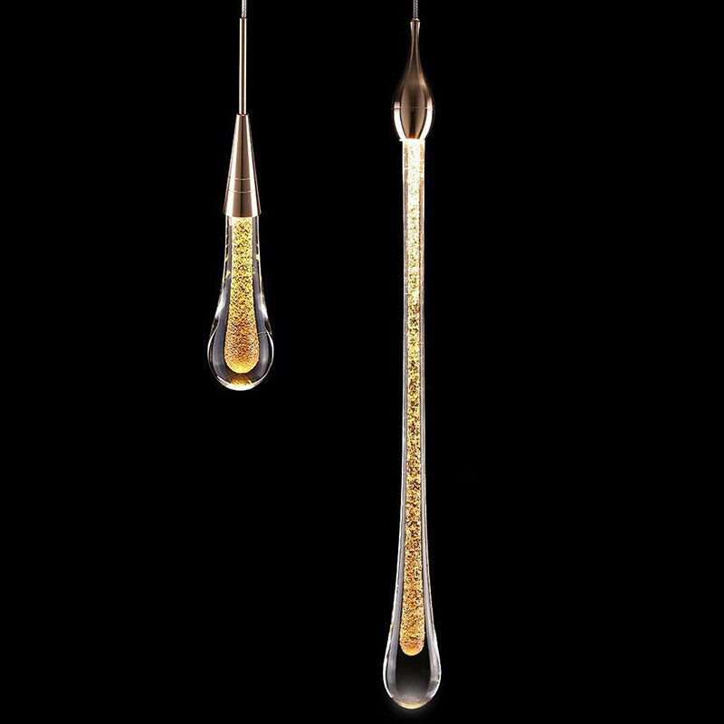 Glazen Hanglamp met Gouden Metalen Armatuur en Geïntegreerde LED-Verlichting – Scandinavisch Design voor Eetkamer, Woonkamer en Keuken