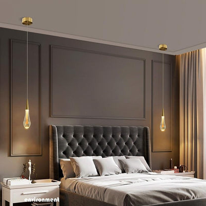 Glazen Hanglamp met Gouden Metalen Armatuur en Geïntegreerde LED-Verlichting – Scandinavisch Design voor Eetkamer, Woonkamer en Keuken