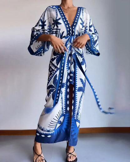 Zomerjurk Dames Maxi Jurk met Leuke Print