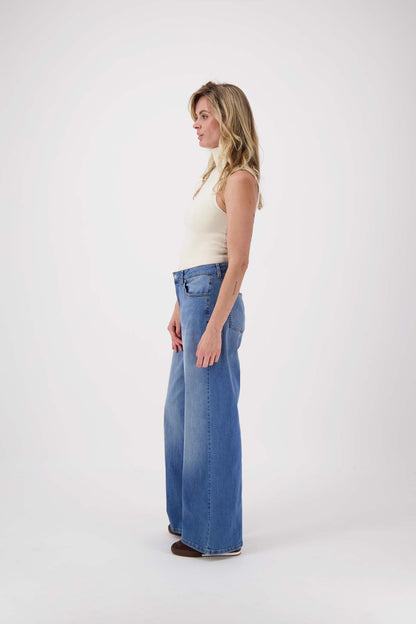 Dames Trui Gebreid Mouwloos Geribbeld Col Model