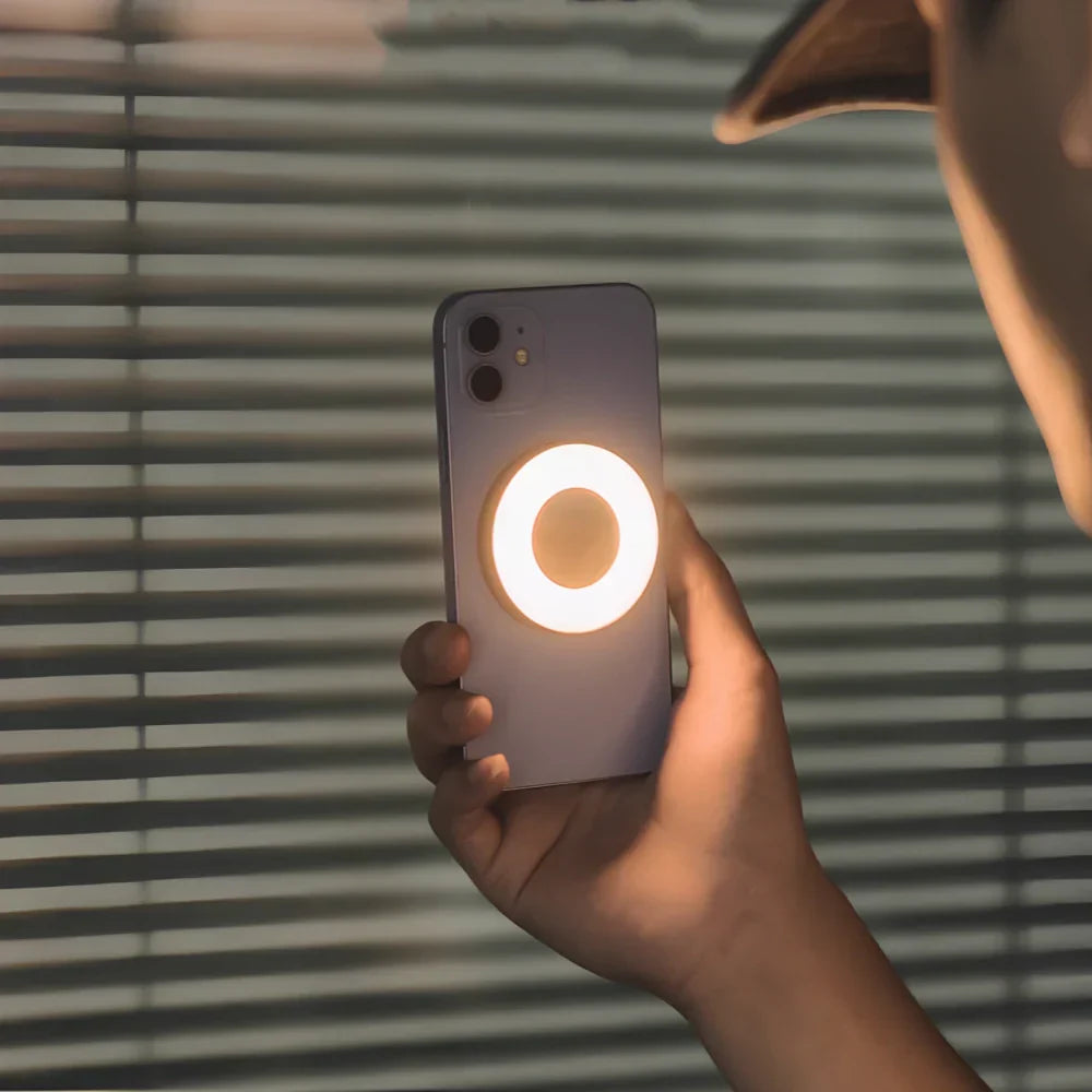 Magnetisch LED Fotolicht Draagbaar Dimbaar Oplaadbaar voor Selfies Video Content Creation