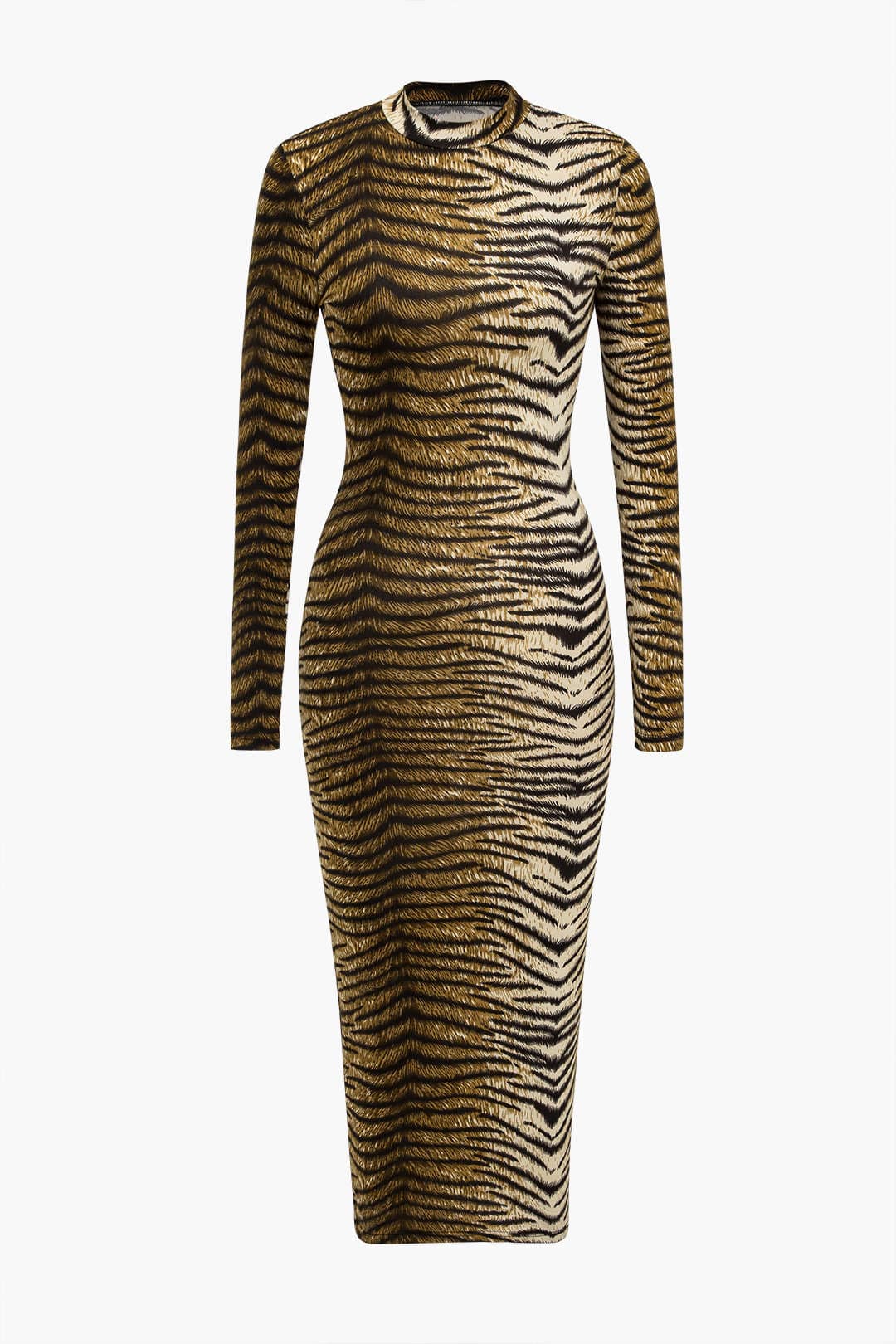 Jurk Luipaard Print Midi Stijlvolle Jurk voor Vrouw