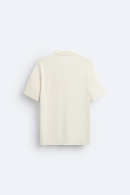 Mannen Polo Rits Gebreid Elegante Look