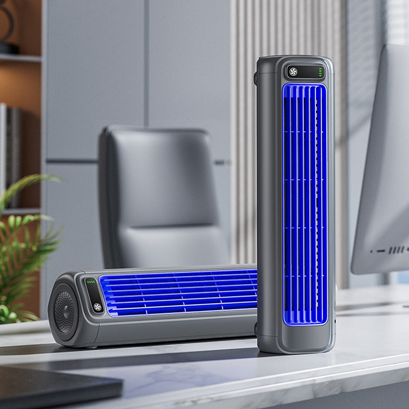 Draadloze Wandmontage Luchtkoeler met 12 Uur Accu – Oplaadbare Ventilator zonder Wieken voor Energiezuinige Koeling