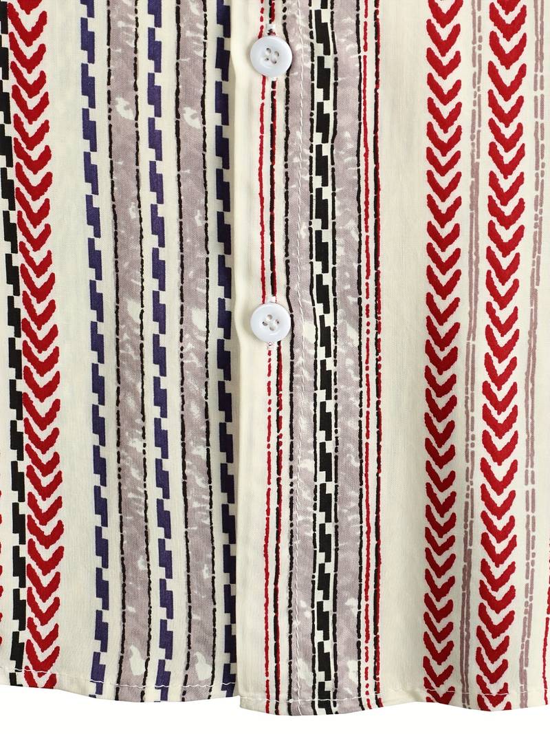 Zomer Hemd Streep Patroon Klassiek Design