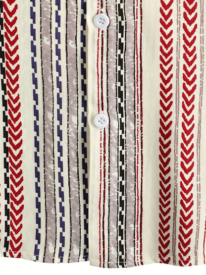 Zomer Hemd Streep Patroon Klassiek Design