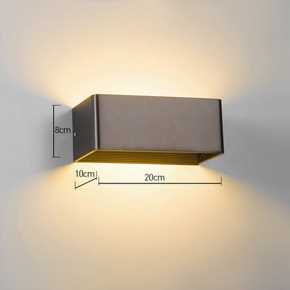 Cubbon Wandlamp LED Aluminium Acryl Zwart/Wit Wandverlichting Binnen Modern Up Down Designlamp Slaapkamer Hal