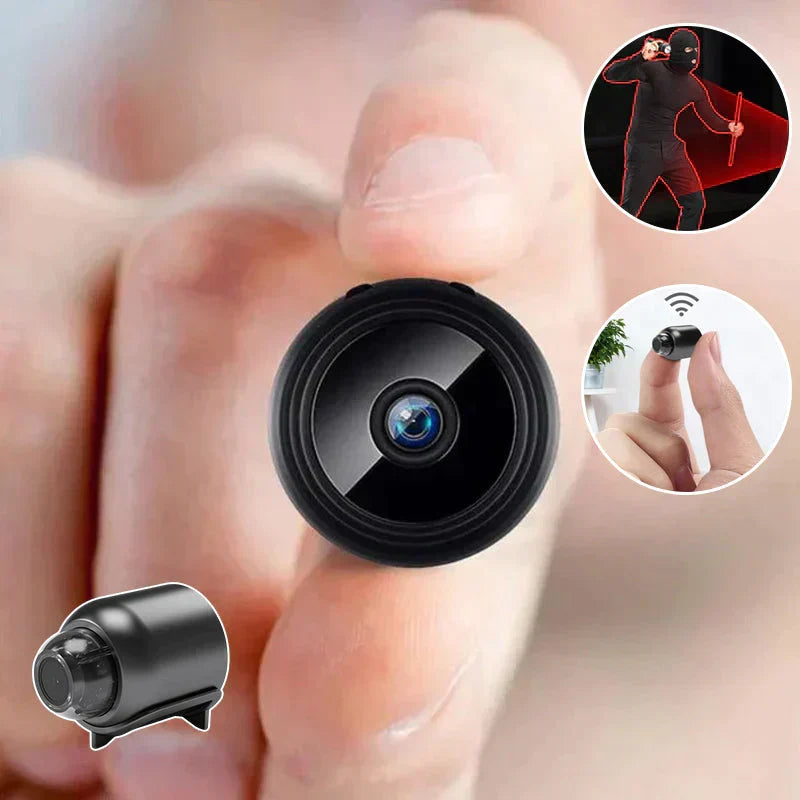 WiFi Beveiligingscamera met Nachtzicht en Bewegingsdetectie – Compacte Mini Bewakingscamera voor Thuis en Kantoor