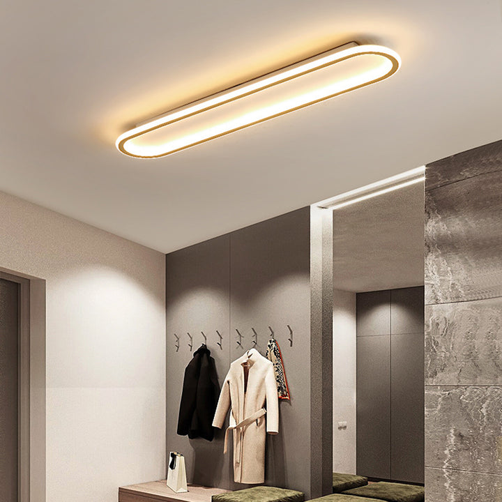 LED plafondlamp langwerpig zwart wit gang woonkamer slaapkamer modern minimalistisch plafondverlichting