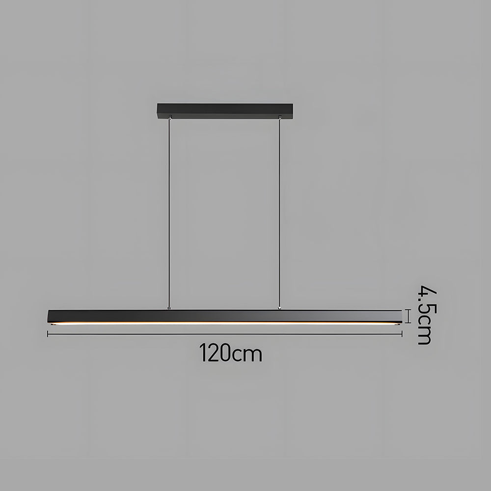 Verumo Hanglamp LED Metaal Zwart Keukeneiland Eettafel Moderne Verlichting Lineaire Hanglamp