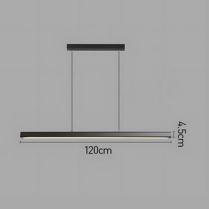 Verumo Hanglamp LED Metaal Zwart Keukeneiland Eettafel Moderne Verlichting Lineaire Hanglamp