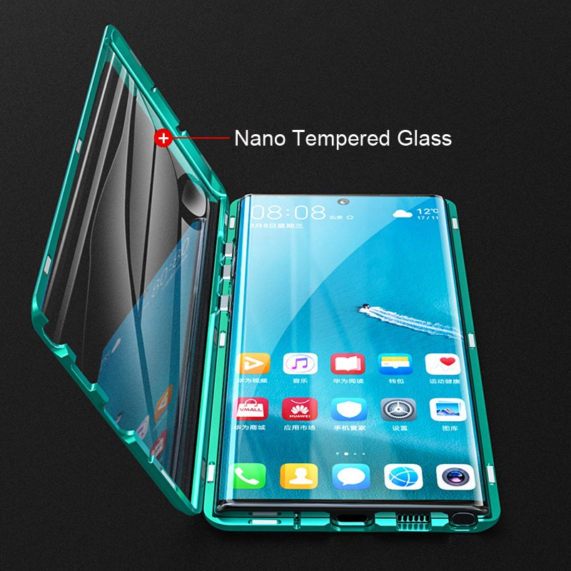 Magnetische Dubbelzijdige Telefoonhoes Gehard Glas voor Galaxy Modellen