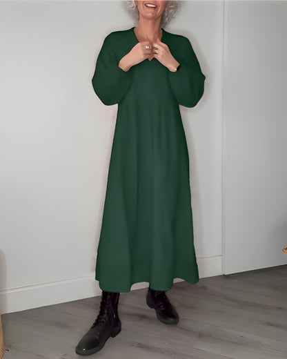 Zomerjurk voor Vrouw Lange Jurk met V-hals