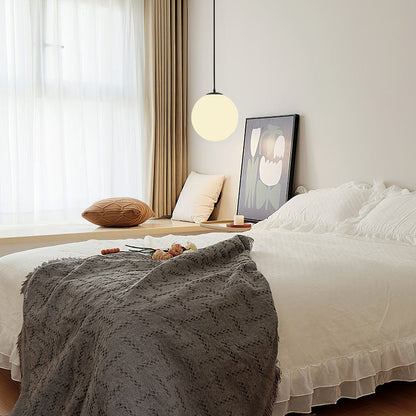 Hanglamp Glas Bol E27 Wit Eettafel Keuken Woonkamer Moderne Verlichting Ronde Hanglamp Minimalistisch Interieur