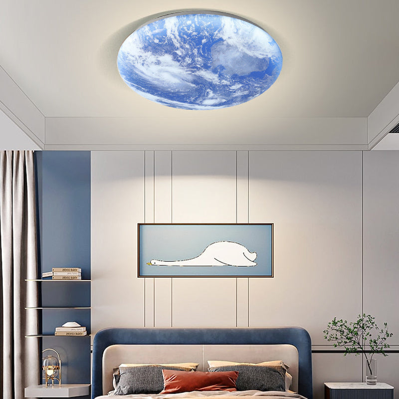 LED Plafondlamp Maanontwerp Hout Acryl Rond 26-48cm Slaapkamer Woonkamer Plafondlamp Maanlamp LED Verlichting Modern Interieur