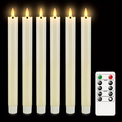 LED Kegelkaarsen met Afstandsbediening – Vlamloze Kaarsen in Ivoor voor Sfeervolle Tafeldecoratie