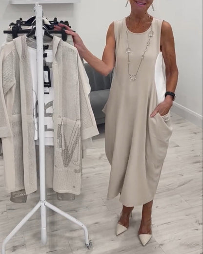 Elegante Jurk Zonder Mouwen voor Vrouw - StudioMarella