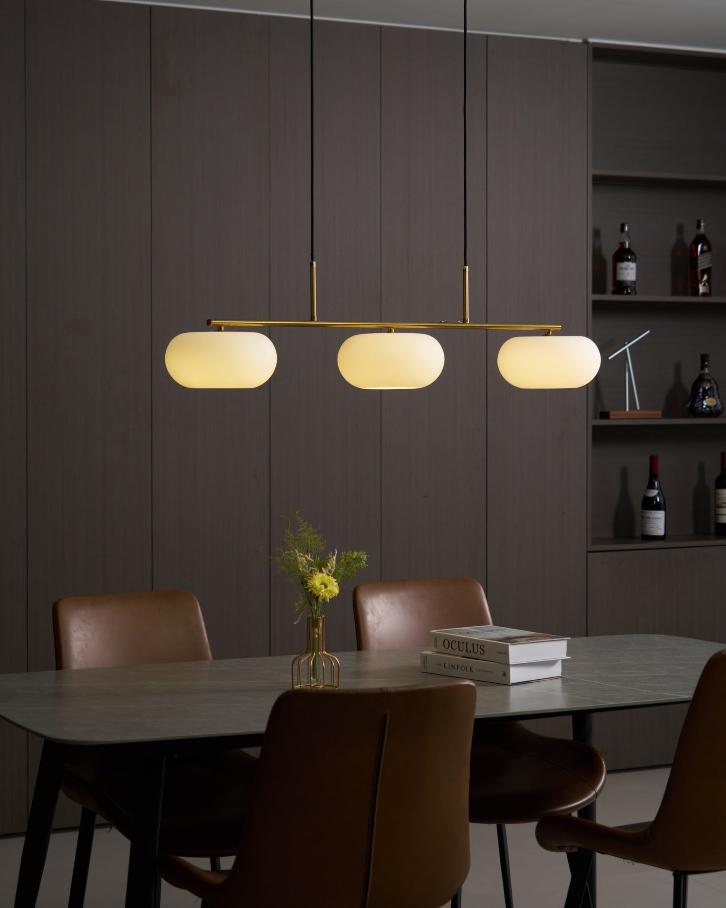 Design Hanglamp met 3 Globe Kapjes - Stijlvolle Eetkamerverlichting voor Tafel en Kookeiland - Verstelbaar 150 cm - Nikkel of Goud - E26/E27