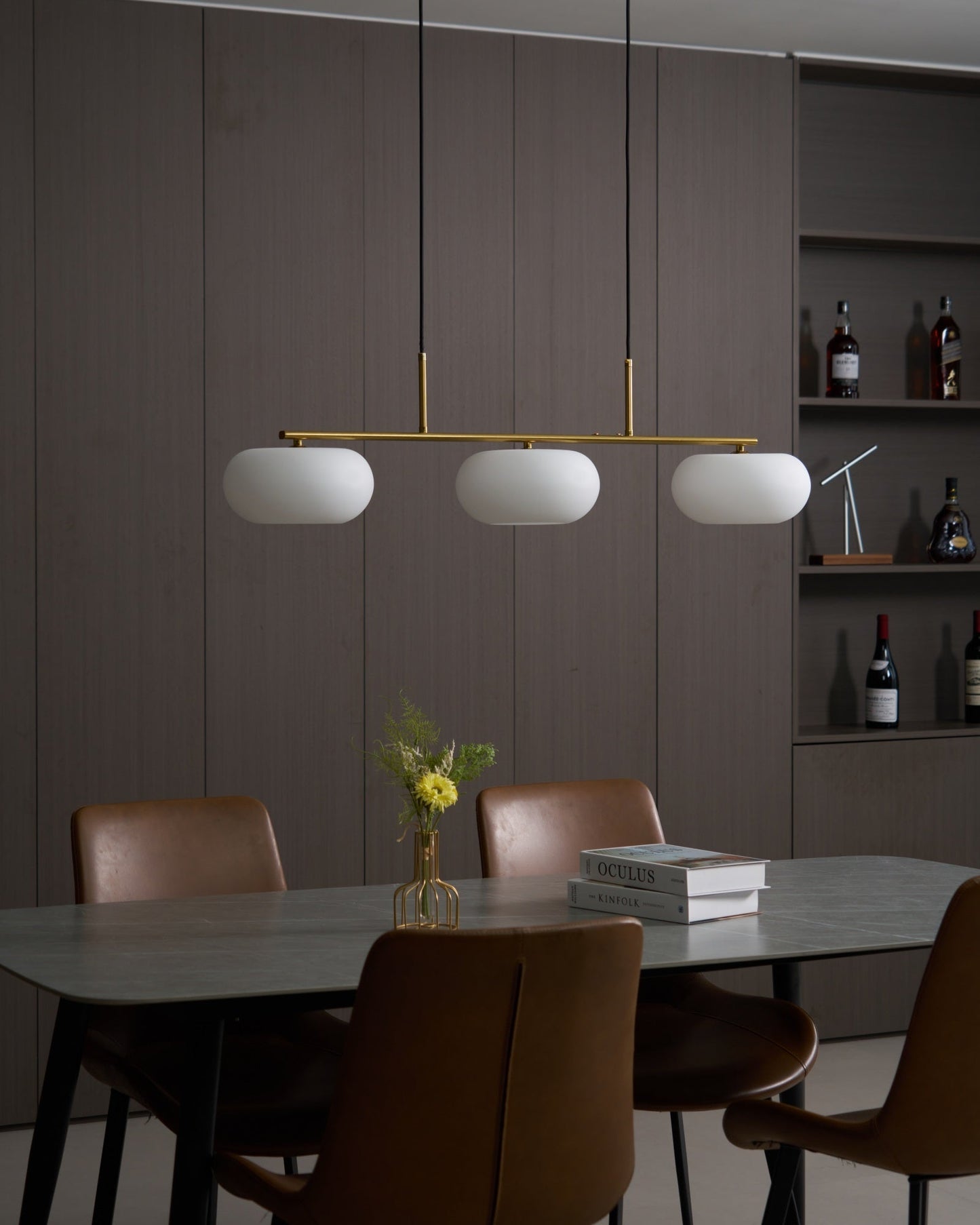 Design Hanglamp met 3 Globe Kapjes - Stijlvolle Eetkamerverlichting voor Tafel en Kookeiland - Verstelbaar 150 cm - Nikkel of Goud - E26/E27