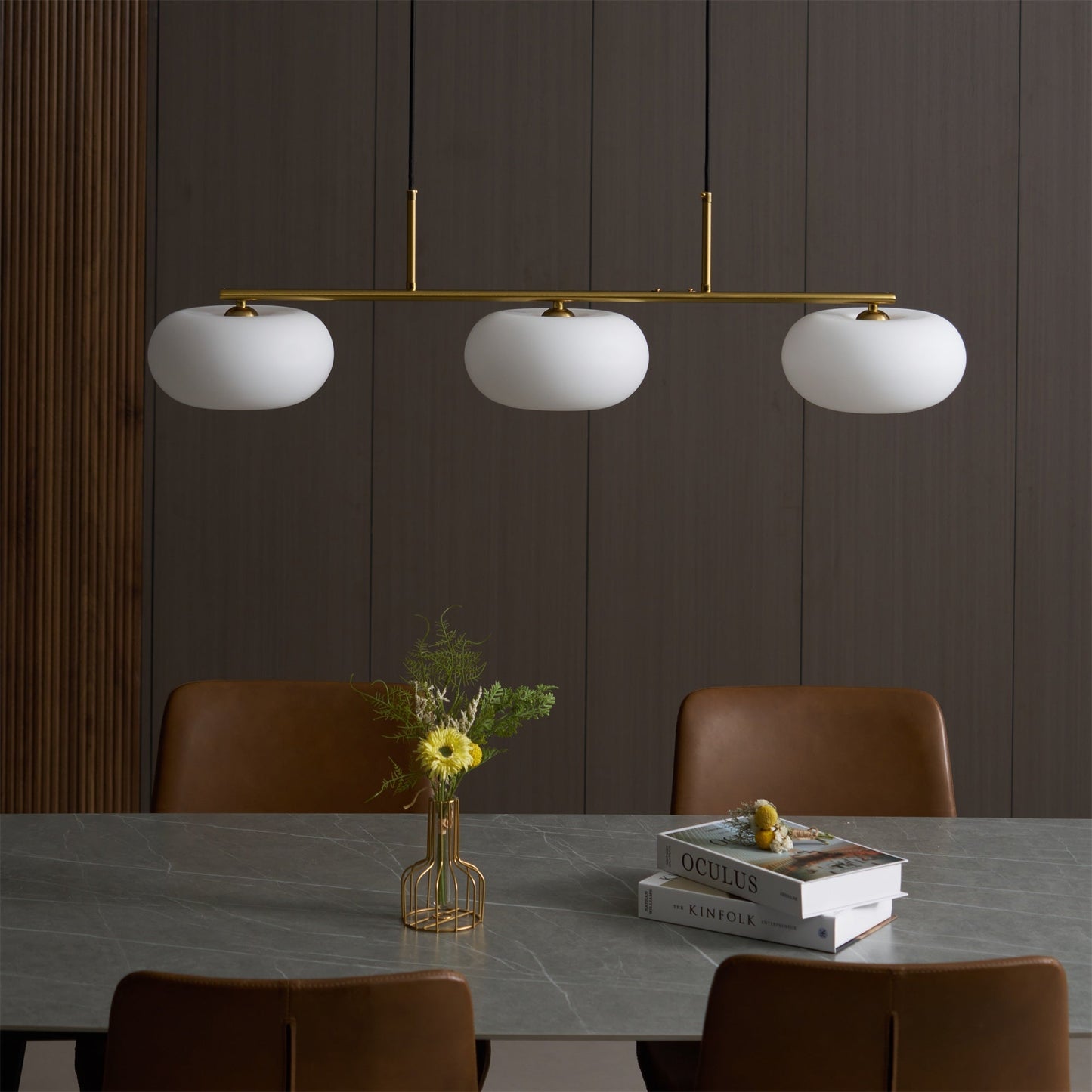 Design Hanglamp met 3 Globe Kapjes - Stijlvolle Eetkamerverlichting voor Tafel en Kookeiland - Verstelbaar 150 cm - Nikkel of Goud - E26/E27