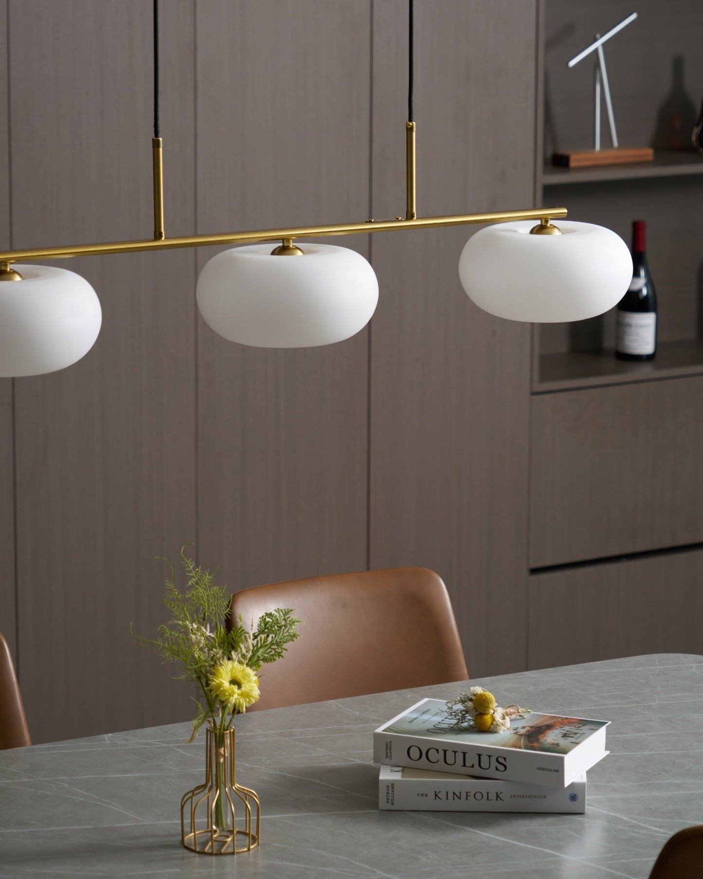 Design Hanglamp met 3 Globe Kapjes - Stijlvolle Eetkamerverlichting voor Tafel en Kookeiland - Verstelbaar 150 cm - Nikkel of Goud - E26/E27