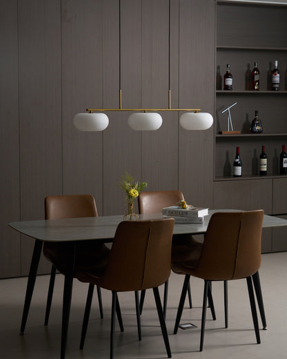 Design Hanglamp met 3 Globe Kapjes - Stijlvolle Eetkamerverlichting voor Tafel en Kookeiland - Verstelbaar 150 cm - Nikkel of Goud - E26/E27