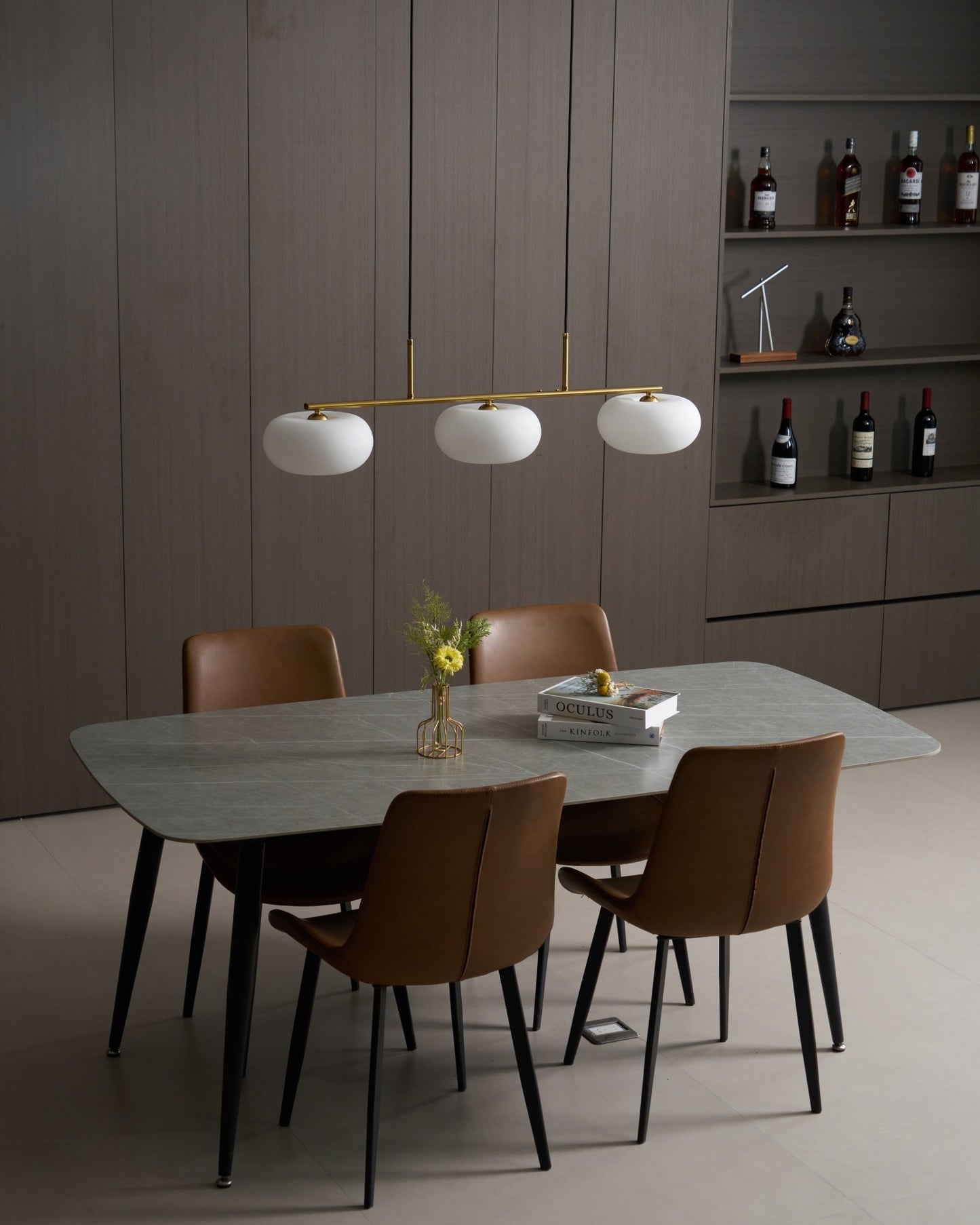 Design Hanglamp met 3 Globe Kapjes - Stijlvolle Eetkamerverlichting voor Tafel en Kookeiland - Verstelbaar 150 cm - Nikkel of Goud - E26/E27
