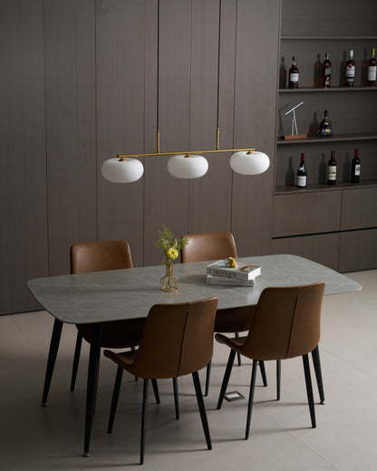 Design Hanglamp met 3 Globe Kapjes - Stijlvolle Eetkamerverlichting voor Tafel en Kookeiland - Verstelbaar 150 cm - Nikkel of Goud - E26/E27