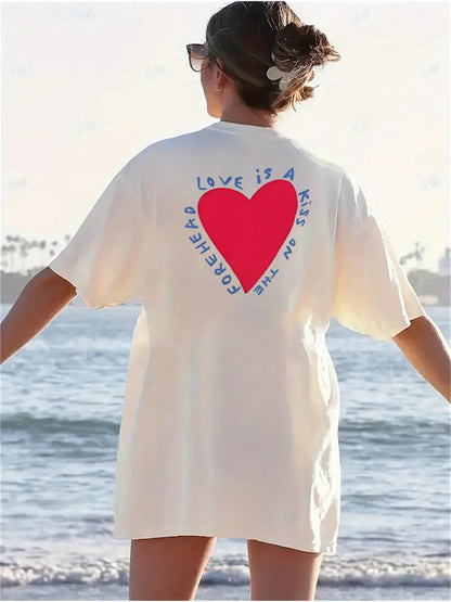 Dames T-shirt Katoen Regular Fit Met Print