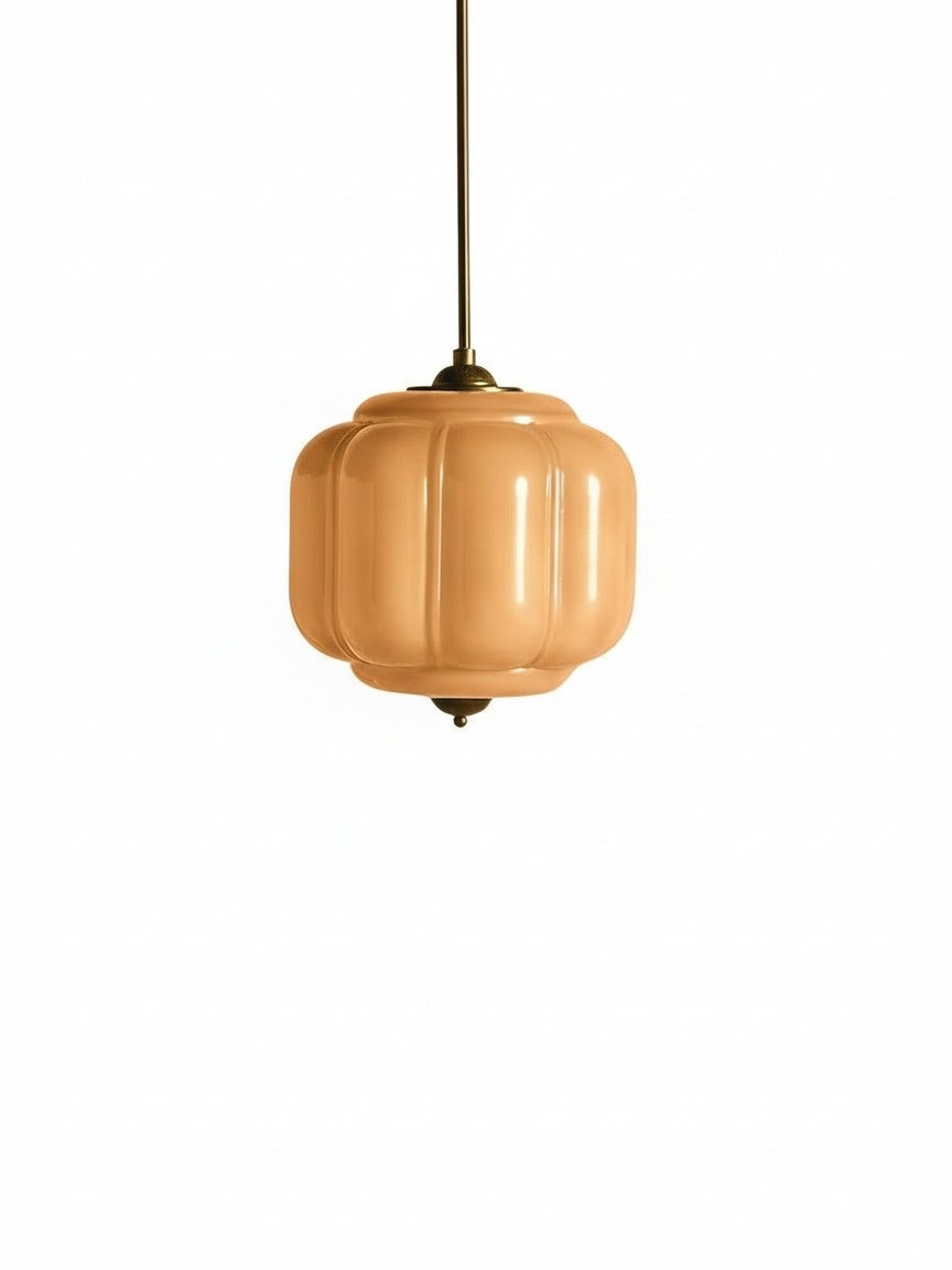 Vintage Melkglazen Hanglamp met Gegolfde Rand – Scandinavische Sfeerverlichting voor Keuken en Slaapkamer