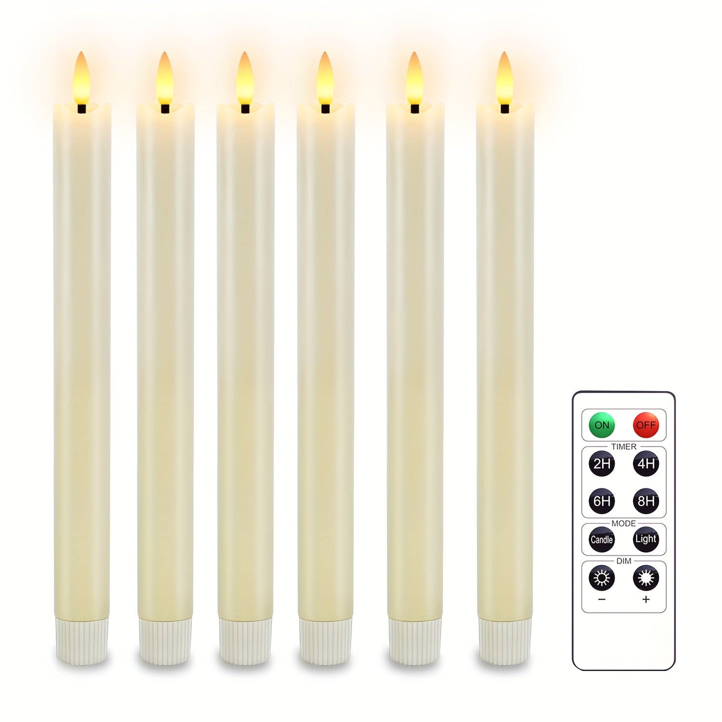 LED Kegelkaarsen met Afstandsbediening – Vlamloze Kaarsen in Ivoor voor Sfeervolle Tafeldecoratie