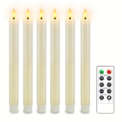 LED Kegelkaarsen met Afstandsbediening – Vlamloze Kaarsen in Ivoor voor Sfeervolle Tafeldecoratie