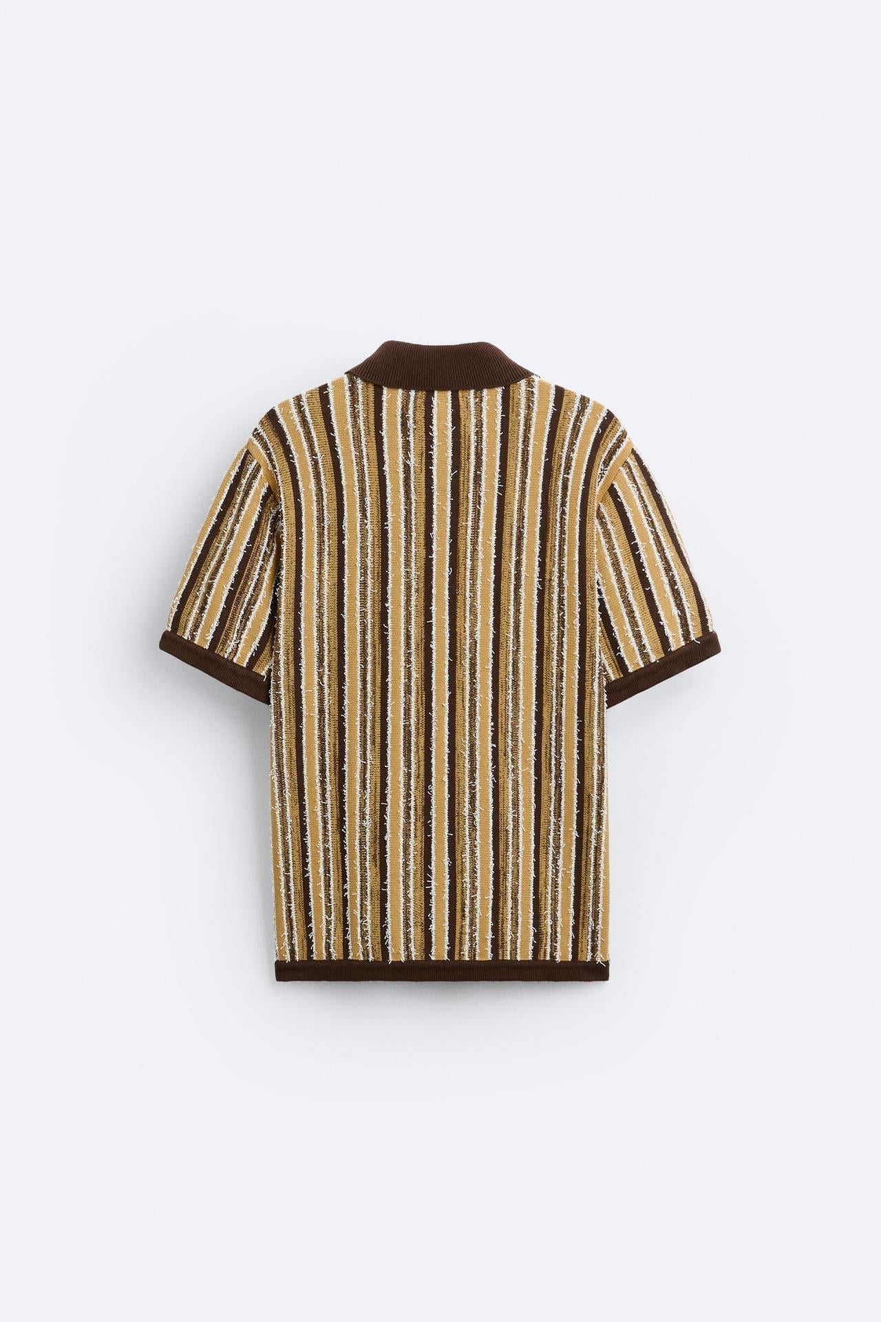 Klassiek Poloshirt met Strepen Retro Gebreid