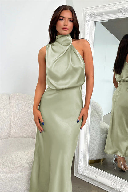 Maxi Jurk Collo Hoog Elegante Zomerjurk