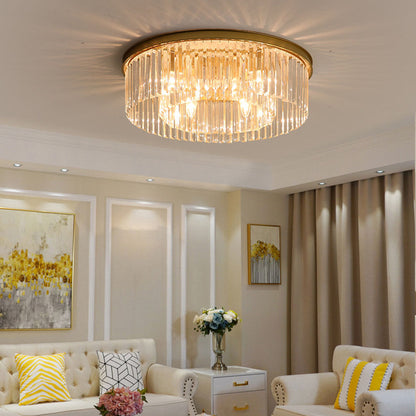 Plafondlamp kristal 40 cm goud 4x E14 woonkamer hal slaapkamer luxe plafondverlichting moderne kristallen lamp