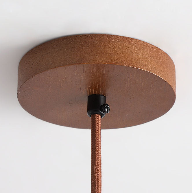 Zen Hanglamp met Natuursteen Kap en Houten Accent – Scandinavisch Design met Geïntegreerde LED