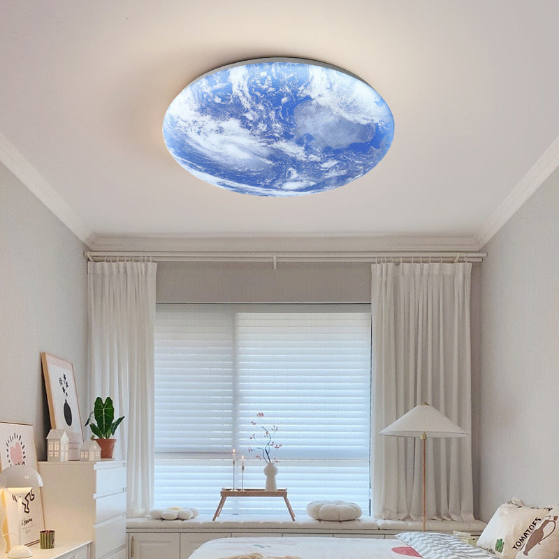 LED Plafondlamp Maanontwerp Hout Acryl Rond 26-48cm Slaapkamer Woonkamer Plafondlamp Maanlamp LED Verlichting Modern Interieur
