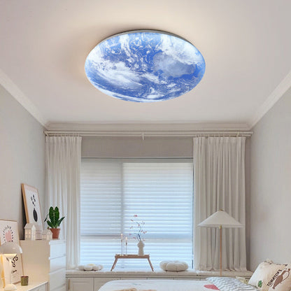 LED Plafondlamp Maanontwerp Hout Acryl Rond 26-48cm Slaapkamer Woonkamer Plafondlamp Maanlamp LED Verlichting Modern Interieur