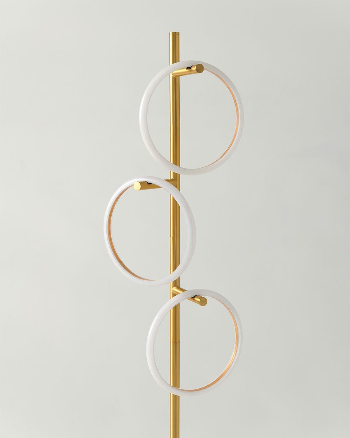 Vloerlamp Ring LED Dimbaar Goud Metaal 3 Lichtkringen Modern