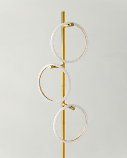 Vloerlamp Ring LED Dimbaar Goud Metaal 3 Lichtkringen Modern