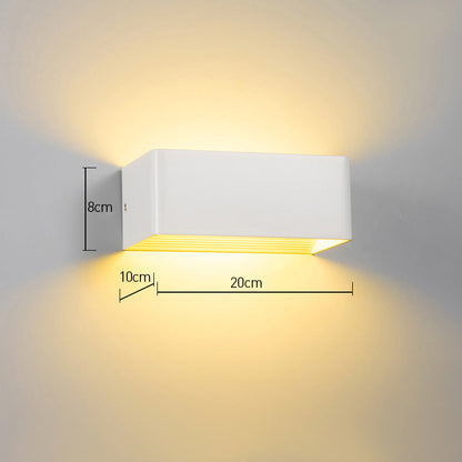 Cubbon Wandlamp LED Aluminium Acryl Zwart/Wit Wandverlichting Binnen Modern Up Down Designlamp Slaapkamer Hal